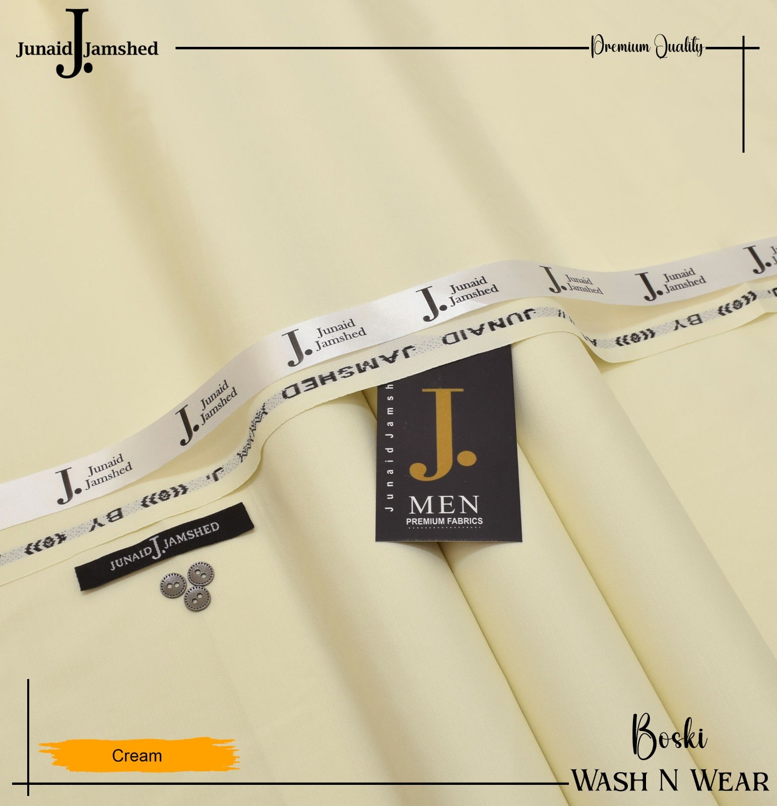 Junaid Jamshed mens Cloths - Cream