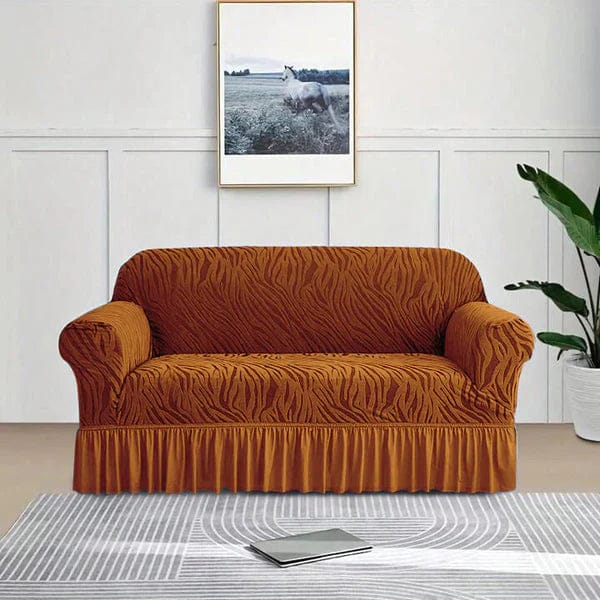 Zebra Sofa Cover - Brown