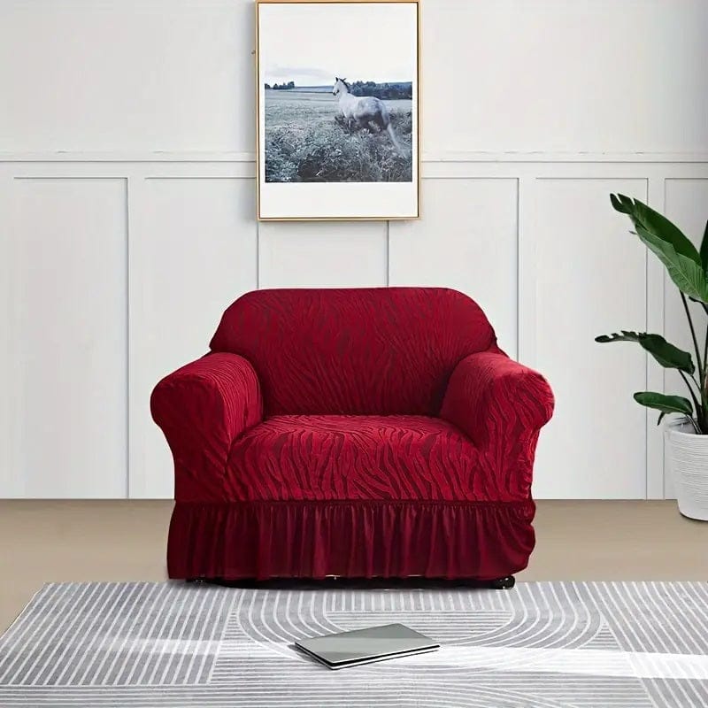 Zebra Sofa Covers - Mahroon