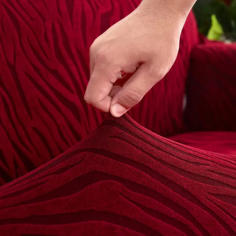 Zebra Sofa Covers - Mahroon