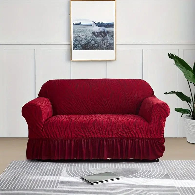 Zebra Sofa Covers - Mahroon