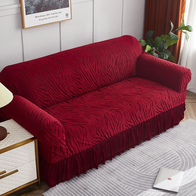 Zebra Sofa Covers - Mahroon