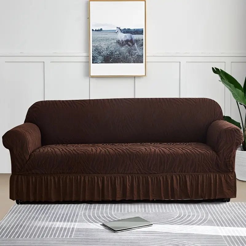 Zebra Sofa Covers - Dark Brown
