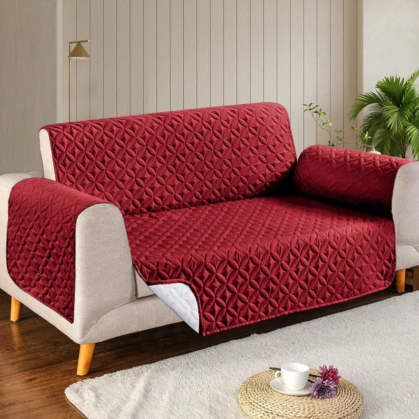 Korean Sofa Cover - Maroon
