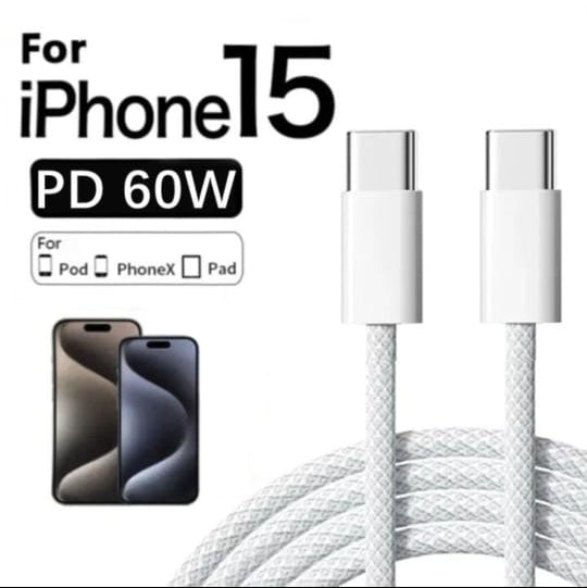 Fast Charging Data Cable for Apple iPhone 15