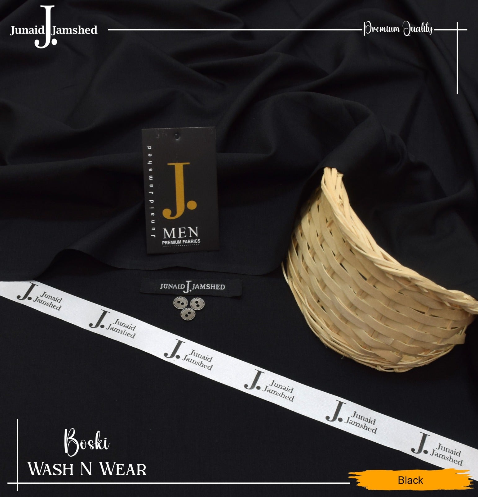 Junaid Jamseeh Men Cloths - Black
